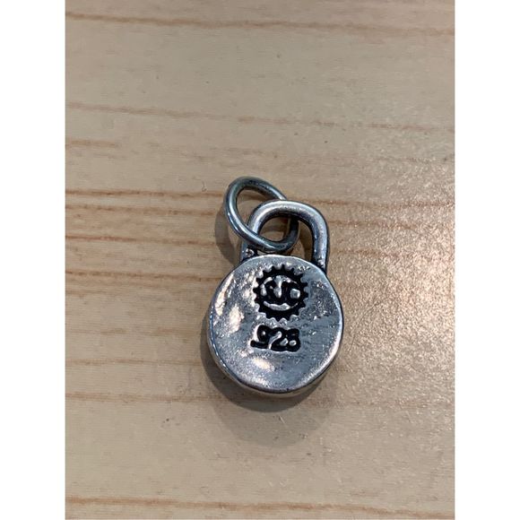 .925 Lock Sterling Silver Jewelry Charm - Picture 3 of 4